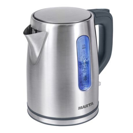 Чайник Marta MT-1093 серый жемчуг 2200 Вт, 2 л, металл