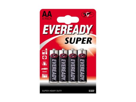 ENERGIZER Батарейка солевая Eveready Super R6 тип АА 4шт