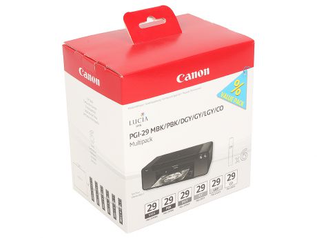 Набор картриджей Canon PGI-29 MBK/PBK/DGY/GY/LGY Multi для PRO-1