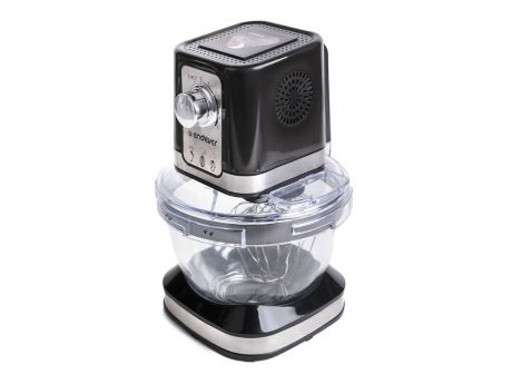 Кухонная машина Endever Sigma 27, черный, мощность 600 Вт, объем стеклянной чаши 4, л, три насадки, плавная регулировка скорости, кнопка отсоединения
