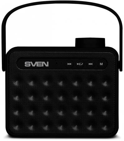 Портативная колонка SVEN АС PS-72 Black 2.0, 6Вт, 150 – 20 000 Гц, Bluetooth, FM, USB, microSD