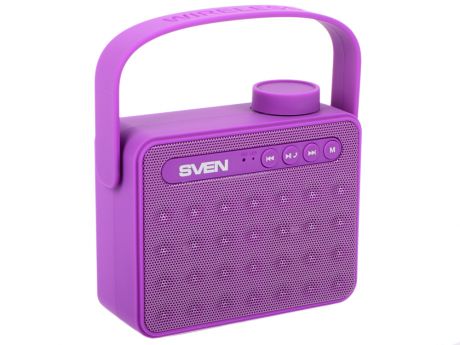 Портативная колонка Sven PS-72 Purple 6 Вт, 150 – 20 000 Гц, AUX, USB, microSD, FM, BlueTooth