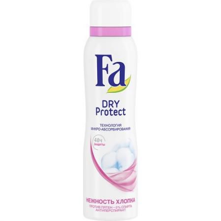 FA Дезодорант-антиперспирант аэрозоль Dry Protect Нежность хлопка 150мл