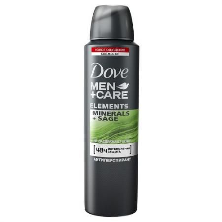 DOVE Дезодорант-антиперспирант аэрозоль мужской ELEMENTS Свежесть Минералов и Шалфея 150мл