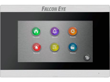 Видеодомофон Falcon Eye FE-70 ARIES (Black) дисплей 7" TFT; сенсорный экран; подключение до 2-х вызывных панелей и до 2-х видеокамер; интерком; графи