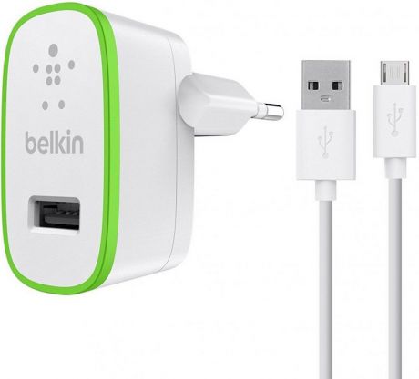Сетевое зарядное устройство Belkin F8M886vf04-WHT 2.4А USB белый