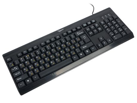 Клавиатура Gembird KB-8335U-BL, USB, черный,104 клавиши, кабель 1.5 метра проводная,104 клавиши