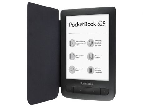 Электронная книга PocketBook 625 Limited Edition 6" E-Ink Carta 800?600 Touch Screen 1Ghz/256Mb/8Gb/microSDHC/цвет черный с интегрированной обложкой