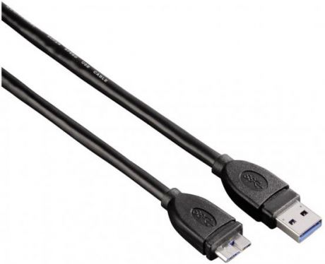 Кабель USB 3.0 A-micro B 1.8м экранированный черный Hama H-54507