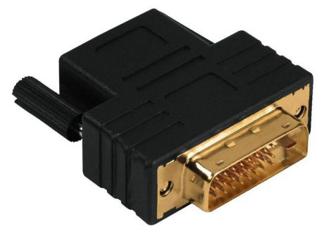 Переходник DVI-D-HDMI(f) Compact Dual Link Hama позолоченные контакты черный 122237