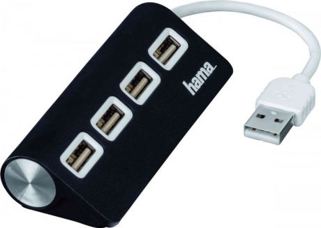 Концентратор USB Hama TopSide H-12177 4 порта черный