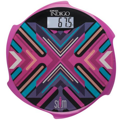 Весы напольные Scarlett IS-BS35E601 пурпурный рисунок