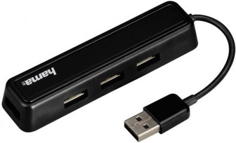 Концентратор USB Hama H-12167 4 порта черный