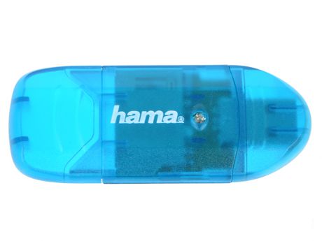 Картридер внешний Hama H-114730 USB2.0 синий 00114730