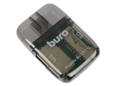 Картридер внешний Buro BU-CR-110 USB2.0 черный