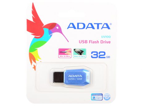 Флешка USB 32Gb A-Data UV100 USB2.0 AUV100-32G-RBL синий