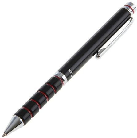 Ручка шариковая Silwerhof Unikum корпус черный/красный + коробка 025062