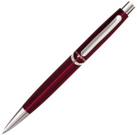 Ручка шариковая Silwerhof Welle корпус красный чернила синие + коробка 025038
