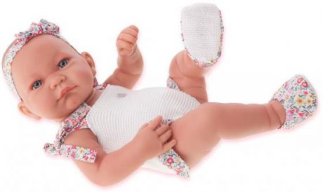 Кукла-младенец Munecas Antonio Juan Ника в белом 42 см 5007W