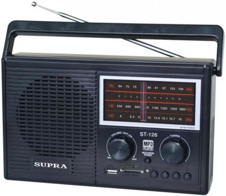 Радиоприемники Supra ST-126 черный