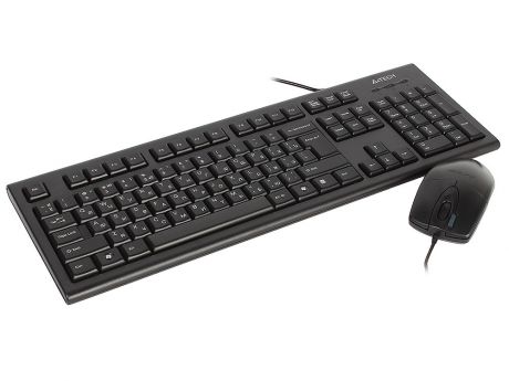 Клавиатура + мышь A4Tech KR-8520D клав:черный мышь:черный PS/2