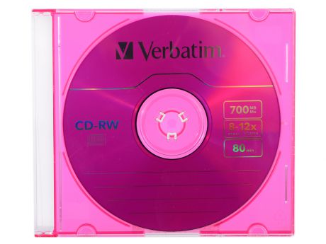 Диск CD-RW Verbatim SL/5 Color (43167) (1 диск ) 80min 700Mb 8-12x