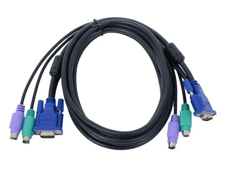 Набор кабелей D-LINK DKVM-CB3 Набор кабелей для DKVM - 2хPS/2,1xVGA, 3м