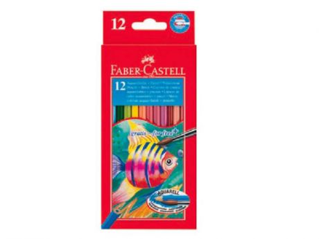 Карандаши акварельные Faber-Castell Colour Pencils 12 цветов кисточка 114413