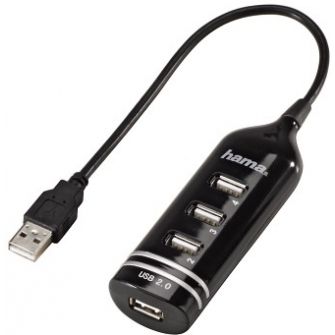 Концентратор USB 2.0 Hama H-39776 (4 порта)