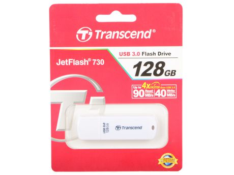 Флешка USB 128Gb Transcend Jetflash 730 TS128GJF730 белый