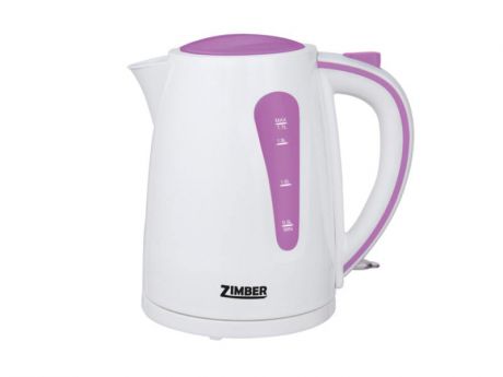 Чайник Zimber ZM-10843 2200 Вт 1.7 л пластик белый сиреневый