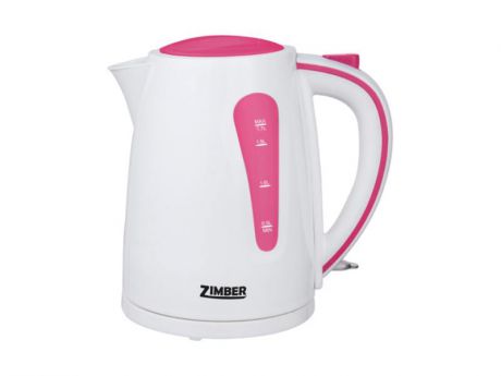 Чайник Zimber ZM-10845 2200 Вт 1.7 л пластик белый розовый