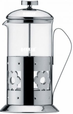 Чайник заварочный Bekker De Luxe 387-BK 0.8 л металл/стекло серебристый