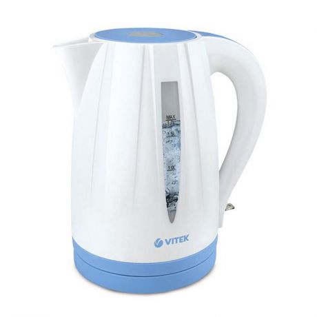 Чайник Vitek VT-1168 W 2200 Вт 1.7 л пластик белый голубой