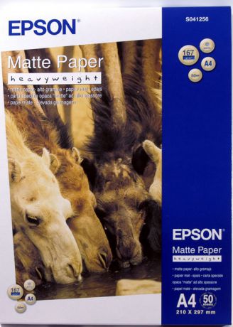 S041256 бумага EPSON (А4, 50л, 167g) Matte Heavyweight