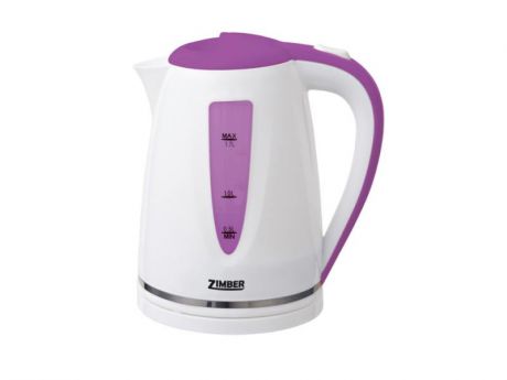 Чайник Zimber ZM-10851 2200 Вт 1.7 л пластик белый сиреневый