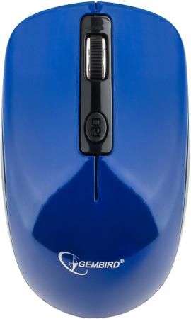 Мышь беспроводная Gembird MUSW-400-B Blue USB оптическая, 1600 dpi, 3 кнопки + колесо