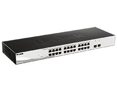 Коммутатор D-Link DGS-1210-26/F1A Настраиваемый коммутатор WebSmart с 24 портами 10/100/1000Base-T и 2 портами 1000Base-X SFP