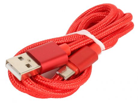 Кабель USB/micro USB Jet.A JA-DC21 1м красный (в оплётке, поддержка QC 3.0, пропускная способность 2A)