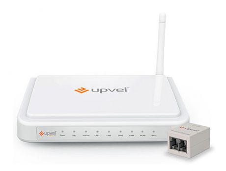 Маршрутизатор UPVEL UR-344AN4G Ethernet, ADSL2+, 3G/LTE Wi-Fi роутер 150 Мбит/с, IP-TV, USB порт
