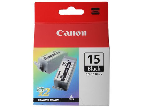 Картридж Canon BCI-15Bk для BJ-I70. Двойная упаковка. Черная. 121 страниц.