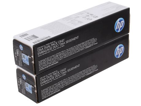 Картридж HP CE310AD (№126A) для цветных принтеров HP LaserJet Pro CP1025. Черный. 1200 страниц. Двойная упаковка.