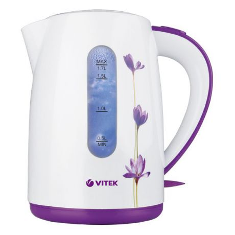 Чайник электрический VITEK VT-7011 (W) 1800-2200 Вт. Максимальный объем 1,7 л. Корпус из термостойкого пластика.
