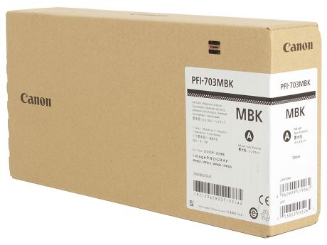 Картридж Canon PFI-703 MBK для плоттера iPF815/825. Матовый чёрный. 700 мл.