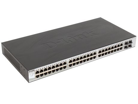 Коммутатор D-Link DGS-1210-52/ME/A1A Управляемый коммутатор 2 уровня с 48 портами 10/100/1000Base-T и 4 портами 1000Base-X SFP
