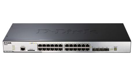 Коммутатор D-Link DGS-3120-24TC/B1ARI Управляемый коммутатор 3 уровня с 20 портами 10/100/1000Base-T, 4 комбо-портами 100/1000Base-T/SFP, 2 портами 10