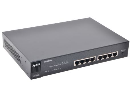 Коммутатор ZyXEL ES1100-8P 8-портовый коммутатор Fast Ethernet c 4 портами PoE