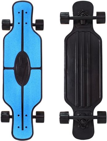 Скейтборд Y-SCOO Longboard Shark TIR 31" RT пластик 79х22 с сумкой BLUE/black 408-B