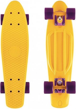 Скейтборд Y-SCOO Big Fishskateboard 27" RT винил 68,6х19 с сумкой YELLOW/dark purple 402-Y