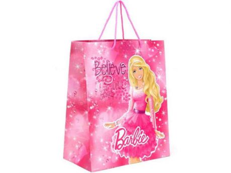 Пакет подарочный Весёлый Праздник Barbie 1 шт 33x46х20 см CLRBG-BRB-03